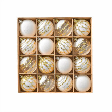 White Shatterproof Christmas Ball Ornaments 16 pcs