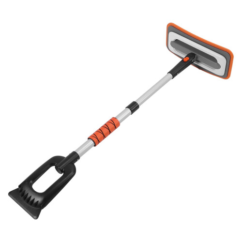 Snow Removal Kit with Pivoting Brush Adjustable Scraper