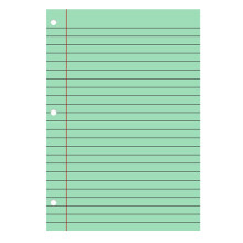 Colored Loose Leaf Paper College Ruled 6 Colors 3-Hole