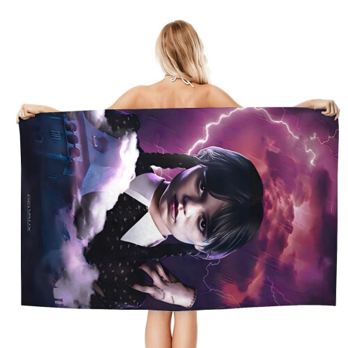 Wednesday Addams Beach Towel Durable Lightweight