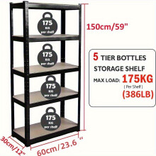 Heavy Duty Metal Shelving Unit 2000 lbs 5-Tier