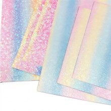 6 Peças de Tecido de Ferro Flash para Contas de Fusível Papel de Ferro de Lantejoulas Arco-Íris Reutilizável Tapete Térmico para Brinquedos de