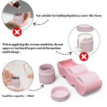 Contenitori da Viaggio 3Pack per Articoli da Toeletta - Bottiglie In Silicone Riutilizzabili A Prova di Perdita con Portachiavi B