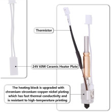 Kit de Mise à Niveau Hotend pour la Série pour  pour Kobra 3, Bloc de Chauffage Intégré de 24V 60W pour Hotend en Céramique D'Imprimante 3D