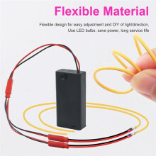 3V Battery Powered LED Filament Flexible 110MM 360 Glowing Luminou Bendable DIY Bulb Lamp Diode Lighting 2 in 1 Red