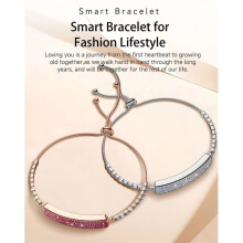 Smartwatch Women Chain with Pedometer Heart Rate Blood Oxygen Sleep and Health Monitoring Bracelet Red
