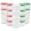 4 Oz Small Plastic Containers with Twist  Lids [20 Sets], Stackable Little Food Storage Containers for Snack Lunch 1