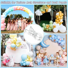 20 Stück Ballonbogenklammern, 3,5" Federklemmen mit 100 Stück Ballons für Ballonbogen-Kit Geburtstagsdekorationszubehör