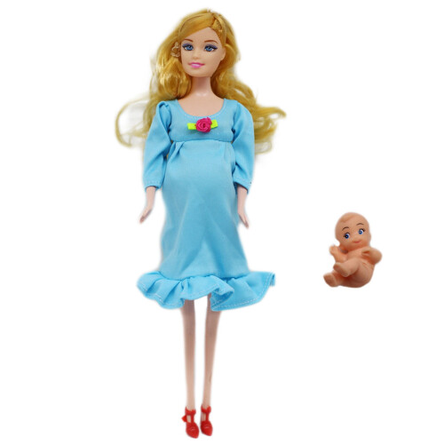 Interactive Pregnant Mommy Doll Set 30cm with Removable