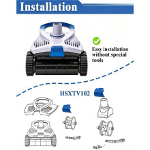 2 Stück Blau HSXTV102 Riegel-Kit TracVac-Reiniger Oberdeckel Clip Aus Solidem Kunststoff L Sichere Reiniger-Hülle