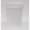 5-Gallon Round Multipurpose Bucket White Plastic Set of 2 Comfortable-Grip Handle, Stackable Design, Easy to Clean 4