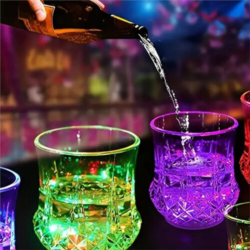 25pcs LED Coaster Light  Coasters LED Bottle Light Bottle Glorifier LED Stickers Coaster Light  for Drinks Green