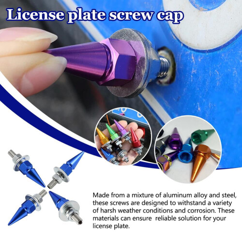 M6 Threaded Tip Screws CNC Car Styling License Plate Bolts 1