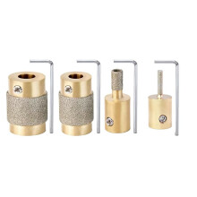 4-Piece Grinding Set-for Use with Water-Fed Grinders, Suitable for Grinding Jade, Glass, and Gemstones