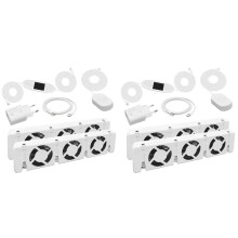 4x Radiatorventilator Radiator Booster Uitbreidingsset Ventilatorventilator Universeel Bevorderen van Warme Circulatie 100 Tot 240V A EU-Stekker