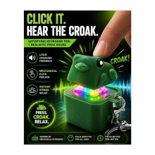 5 Pack Frog Croaking Fidget Toy Keychain, Rechargeable LED Keyboard Clicker, Portable Sensory Fidget Toy