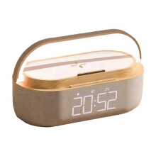 Portable Speaker Wireless Charging FM Radio Alarm Clock Sound Box Music Caixa de Charger Lamp Night Light