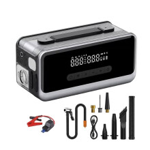 Auto-Starthilfe mit 180PSI Luftpumpe & Luftgebläse, 8-in-1 Auto-Reifenaufpumpgerät mit LED-Notlicht