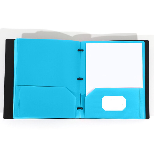 Heavy Duty Plastic File Folders Letter Size 3-Hole Punched 1