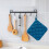 Oven Mitts Heat Resistant Cotton Quilted Blue 6 Pack 3