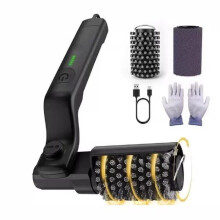 Brosse électrique sans fil pour barbecue avec tête réglable à 180 degrés, vitesse de rotation de 300 à 400 tr/min