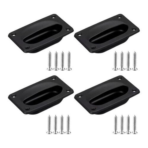 Marine Flush Pull Hatch Handle with Mount Screws Recessed Square Boat Hatch Pull Flush Lift for Boat Decks Hatches Yacht