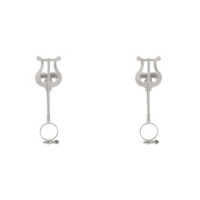 2X Silver Clarinet Sheet Music Clip Clamp- Holder Lyre Brass Musical Instrument for Clarinet Tuba Parts