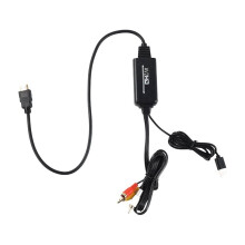 RCA AV to -Compatible Converter AV to HD RCA Converter AV/CVSB L/R Video Box -Compatible Converter Support NTSC