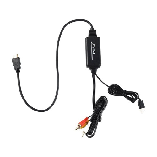 Conversor RCA AV para  Compatível Conversor AV para HD Conversor AV/CVSB L/R Caixa de Vídeo Conversor Compatível com  Suporte NTSC