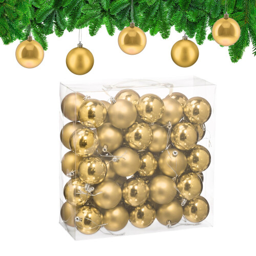 Julgranskulor set, matt & glansigt, 50 stycken 1