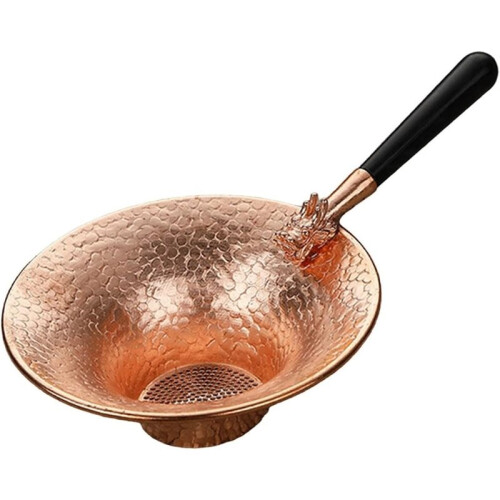 Tea Strainer Copper Mesh Tea Infuser Long Handle Fine Loose Leaf Screen Traditional Accessory LightweightSuitable Dragon