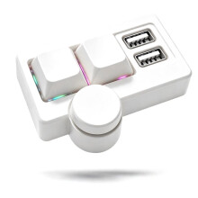 Hot-Swappable Gaming Keyboard RGB Wired USB Multi-Combination/Multi-Media Gaming Custom Shortcut Keyboard White