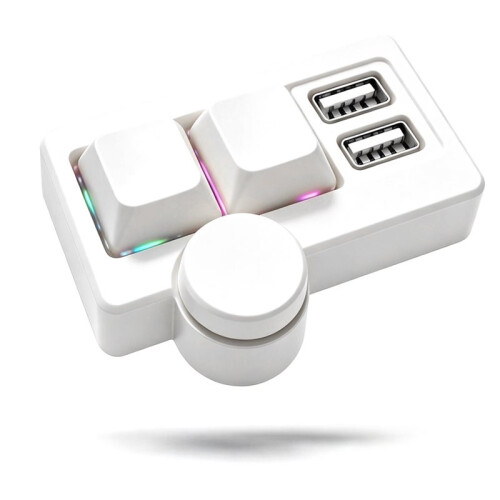 Hot-Swappable  Gaming Keyboard RGB Wired USB Multi-Combination/Multi-Media Gaming Custom Shortcut Keyboard White