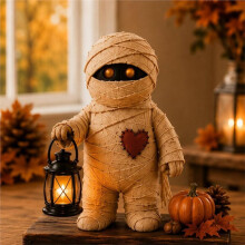 Décorations de Monstre en Bois pour Halloween, Décor de Table Rustique Fait Main, Cadeau pour les Amateurs de Décor de Maison B
