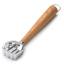 Maillet Attendrisseur de Viande, Maillet à Viande Robuste avec Forme de Poing, Tête Double Face et Poignée en Bois Antidérapante