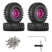 1.0 Inch 63mm RC Crawler Beadlock Wielbanden voor 1/18 1/24 voor TRX4M voor Axial SCX24 AX24 FCX24 Upgrade Onderdelen Roze
