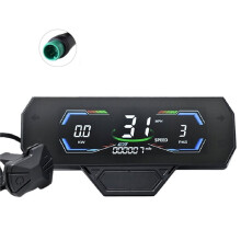 H3C E-Bike Speedometer LCD Display 24V/36V/48V/60V/72V UART Type C Electric Scooter LCD Color Animated Meter 5PIN