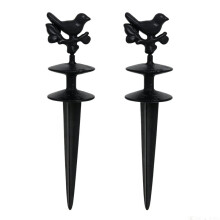 2 Pièces Piquet de Guide de Tuyau de Jardin 11,8 Pouces Piquet de Support de Tuyau en Métal Robuste pour Parterres de Fleurs