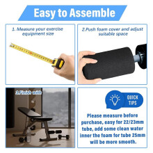 4 Pcs Rolos de Almofada de Pé de Espuma Capa de Tubo para Equipamento de Ginástica em Casa Substituição de Almofadas