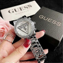 Reloj de cuarzo de acero inoxidable con diamantes de imitación para mujer. Elegante reloj informal. Regalo ideal para novia, madre o es
