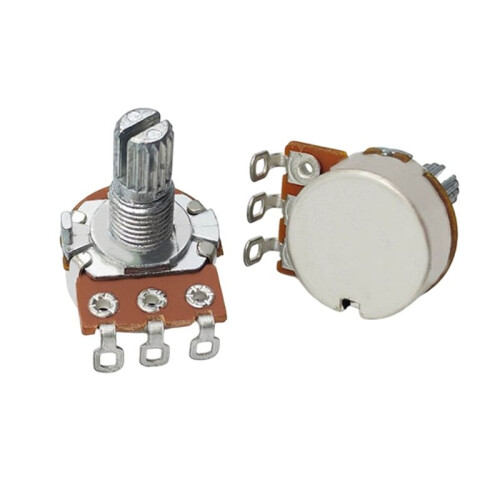 15mm Axel Full-Size/ Gitarr Potentiometer för Elgitarr och Bas, A500K Volym Ton Potentiometer B