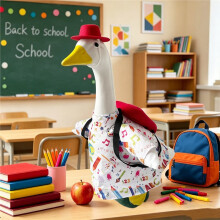 Tenue de Rentrée pour Oie de Porche Tenue D'Oie de Rentrée pour Statue D'Oie en Plastique de 23" en Ciment pour Décor de Salle de Classe