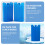 Blue Plastic Ice Packs Reusable 4 pcs 4