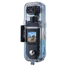 4K Handheld Pocket Camera Rotatable Body Cam LCD Screen for Outdoor Travel Sports Recording with Waterproof Case