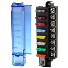Sea Auto Waterproof 8 Way Fuse Box for ATC ATO ST Blade 12-32V Circuit Block with Transparent Cover