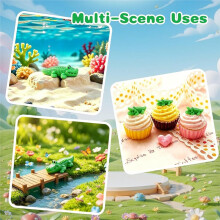 120 Figurines de Crocodiles Miniatures, Modèles de Crocodiles en Résine à Bouche Ouverte/Fermée pour Paysages de Mousse, DIY de Terrariums