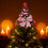 Candy Bows Hat Christmas Tree Topper Peppermint Ribbon 4