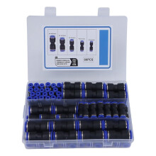 80 Stück Gerade Druckverbinder Pneumatische Schnellanschluss Luftleitung Rohrverbinder Set
