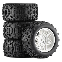 4PCS RC for Truck Wheels Tires 90x45mm for 1/14 1/16 MJX E-Revo Arrma Kraton Upgrade Parts White