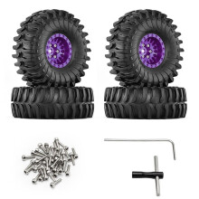 1.0 Inch 63mm RC Cralwer Beadlock Wheel Tires for 1/18 1/24 TRX4M Axial SCX24 AX24 FCX24 Upgrade Parts